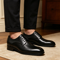 Chaussures Derby Homme en Cuir de Veau Personnalisables à Talon Rehaussant Invisible de 6 cm, Modèle Wingtip, Vente en Gros Usine, Fabricant