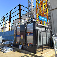 Monte-charge à double cage Dahan Sc120/120 1200KG avec moteur et engrenages haute efficacité, hauteur de levage 150m, certifié ISO CE GOST