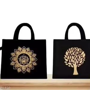 Sac à provisions fourre-tout en toile de jute avec logo imprimé personnalisé de haute qualité Sac à bandoulière de style nouveau à la mode pour les promotions - Product Image 1