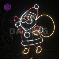 Grande décoration de Noël extérieure à LED résistante à la chaleur et au froid, Père Noël lumineux pour l'éclairage festif de Noël