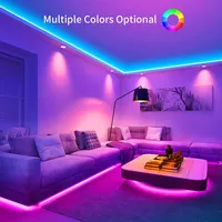 Bande lumineuse RGB LED intelligente 5050, lumière à couleur changeante, avec télécommande, 15M, prix d'usine, nouveau