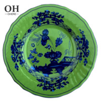 Vente en gros usine : Service de table Richard Green Rhododendrons en porcelaine fine, fait main, écologique, pour la location de banquets de mariage