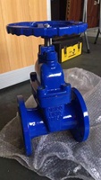 Vanne à opercule manuelle à bride haute température en fonte ductile PN16 à tige non montante de 3 pouces DN50 pour l'eau, modèle Z45X-16Q