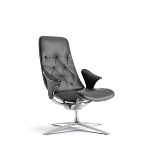 Silla de sofá giratoria individual cómoda ergonómica de cuero ajustable en altura para habitación - Product Image 2