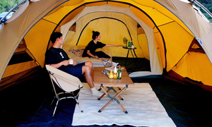 Tente Neptune Outdoor Quatre Saisons, Dôme Sphérique en Nylon Épaissi, Coupe-Vent, Imperméable, Cadre en Aluminium, <span class=keywords><strong>Camping</strong></span> Familial, Une Chambre - Product Image 3