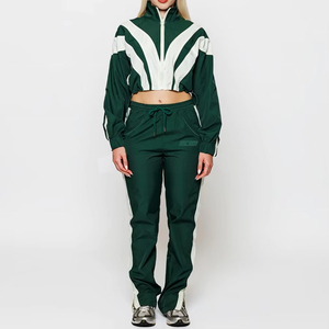 <b>Women</b> Training Jogging Nylon Tracksuit Jogging <b>Suits</b> Custom Zip up Bulk Wholesale Polyester Windbreaker Tracksuit Streetwear - Product Image 1
