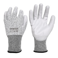 ULTAC CE Gants de sécurité anti-coupure en fibre de verre HPPE, nylon, spandex, en micro-mousse, enduits de paume, de 13 jauges