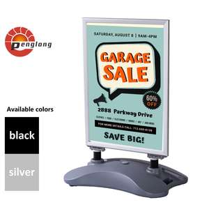 Prix d'usine <span class=keywords><strong>Cadre</strong></span> à pression en aluminium avec base en plastique pour panneau de signalisation et panneau publicitaire de chaussée - Product Image 1