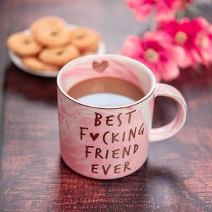 Best F Friend Ever Funny <strong>Friendship</strong> Gifts for Women, Cute Pink Marble <strong>Mug</strong> - Product Image 6