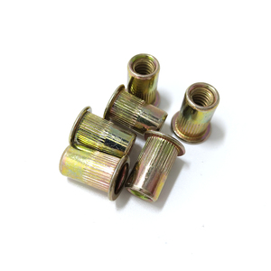 Tuerca Remachable M6 M8 M10 Tuercas de remache de cuerpo redondo acanalado de cabeza plana de acero cilíndrico - Product Image 3