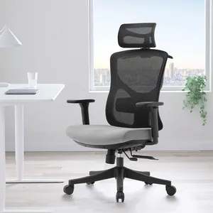 Kursi Kantor Eksekutif ergonomis Kursi Mesh dapat disesuaikan punggung tinggi furnitur komersial kursi khusus