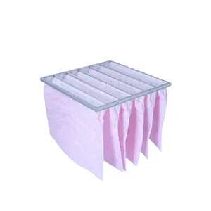bag filter medium efficiency air conditioner dust collect bag filter housing
