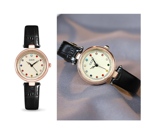 Reloj de Moda para Mujer, Estilo Vintage Francés, Pequeño Reloj de Pulsera de Cuarzo Cuadrado con Mini Esfera de Diamantes de Imitación de Colores - Product Image 3