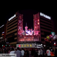 Panneau d'affichage 3D à œil nu affichage LED extérieur étanche à 90 degrés coin de construction mural écran publicitaire enseigne signes