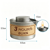 Nouveautés : Gel combustible pour réchauds de buffet, brûleurs à gel pour réchauds de buffet, canettes de combustible pour réchauds de buffet, durée de combustion de 3 heures, pour la restauration hôtelière