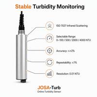 Capteur de turbidité en ligne JOSA-Turb, dispersion infrarouge ISO 7027, 0-4000 NTU, nettoyage automatique, IP68, RS485 Modbus RTU, eaux usées