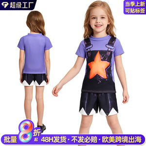 Ensemble de cosplay Lily à manches courtes pour enfants, costume pour filles, vêtements de performance en fibre de polyester - Product Image 4