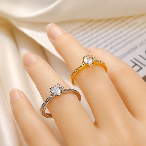 Minimalist Six Prong Open <b>Ring</b> <b>Adjustable</b> Couple <b>Ring</b> Unisex Fashion Finger Accessory - Product Image 4