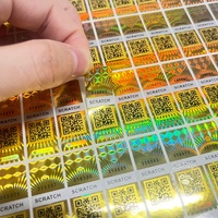 Étiquette holographique 3D autocollante personnalisée Code QR Anti-contrefaçon Autocollant holographique Étiquettes de sécurité