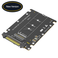 Adaptor M.2 NVMe M Key ke U.2 SFF 8639, Kartu Konverter PCIe 4.0/3.0 M.2 NVMe SSD ke Bay Drive U.2 2.5 inci/Dengan Casing Plastik Hitam