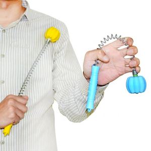 Pumpkin Head Beat Hammer <b>Massage</b> Steel Spring Ball Relief Body Back Leg Knock Massager Stick <b>Tool</b> - Product Image 2