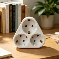 Multiprise européenne authentique à trois prises Schuko, rallonge 16A 250V, adaptateur non mis à la terre, concentrateur d'appareils pour hôpitaux et cuisines