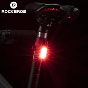 ROCKBROS बाइक रियर प्रकाश क्लैम यूएसबी रिचार्जेबल अल्ट्रालाइट साइकिल टेल लाइट्स एलईडी चेतावनी पनरोक 5 मॉडल प्रकाश रियर साइकिल