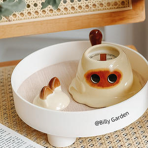 Lindo gatito Siamés M Adzuki frijoles arcilla hecha a mano aromaterapia vela fragancia regalo para hombres y mujeres cumpleaños literario - Product Image 2