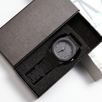 Montre-bracelet de luxe noire pour homme, montre religieuse islamique avec heures de prière Azan pour femme, sans boîte à montre