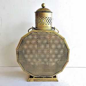 Candelabro Vintage de Metal antiguo, soporte de luz de té, lámpara Hurricane - Product Image 5