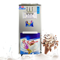 Machine à glace molle et gelato professionnelle en acier inoxydable haute productivité, compatible avec les poudres de crème glacée et les yaourts