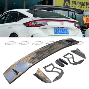 Carbon Fiber Spoon Style Single Deck Rear Trunk Lip Top <b>Wing</b> Spoiler for Civic FL5 Type R 2022-2023 Auto Tuning <b>Black</b> - Product Image 2