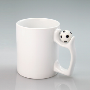 Taza de cerámica de fútbol Super blanca, tazas de café de sublimación, venta al por mayor, 11oz - Product Image 5