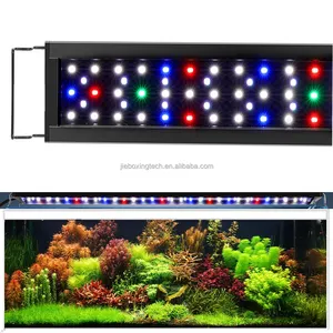 أضواء حوض سمك بألوان الطيف الكامل لوضع الطبيعة 24/7 وضوء led لحوض الأسماك في المياه العذبة مع توقيت تشغيل / إيقاف تلقائي، خفض الإضاءة