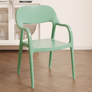 Silla de Plástico Económica con Diseño Calado para Exterior, Sillón Apilable de Plástico para Jardín, Restaurante o Comedor con Respaldo de PP - Product Image 4