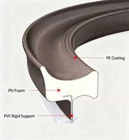 Bande d'étanchéité autocollante en mousse PU insonorisante, bande de protection contre les intempéries en caoutchouc enveloppée pour porte de sécurité, porte en bois, fenêtres