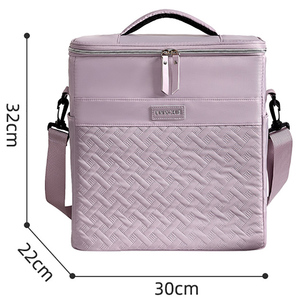 Sac à déjeuner isotherme portable de grande capacité, imperméable, avec logo personnalisé, pour pique-nique, camping, sac à bandoulière - Product Image 6