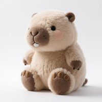Peluche Capybara Mignonne Super Douce avec Rembourrage en Coton PP et Doublure en Maille, Jouet en Peluche pour Enfants