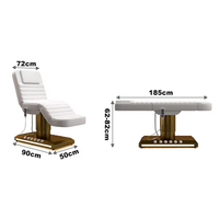 Table de Massage Rose la Plus Vendue Lit de Salon Spa Nouveau Design avec Commande au Pied Lit Facial de Massage Électrique pour Salons de Beauté