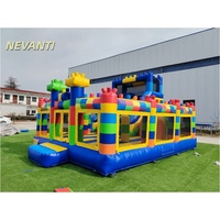 Château gonflable commercial de qualité supérieure pour enfants, thème blocs de construction géants en PVC, pour usage domestique et événements