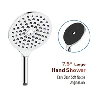 Douche de Luxe Multifonctionnelle Effet Pluie, Grande Pomme de Douche de 7,5 Pouces, Ensemble de Douche à Main pour la Maison