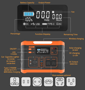 สถานีไฟฟ้าสำรองแบตเตอรี่ GCSOAR 1000W พร้อมฟังก์ชั่นหลากหลายและหน้าจอ LCD สำหรับการเดินทาง S-1000 สถานีไฟฟ้าอเนกประสงค์ S-1000 - Product Image 5