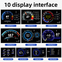Nueva Versión Medidor Automático GPS P6 OBD2 con Función de Reloj para Head-Up Display de Coche Ruso Árabe Tailandés Español