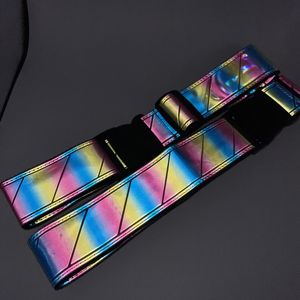 Heavy Duty Night Running Custom Micro Prismatic Reflector Cinturón Reflectante Motocicleta Seguridad Cintura Cinturón de PVC - Product Image 6