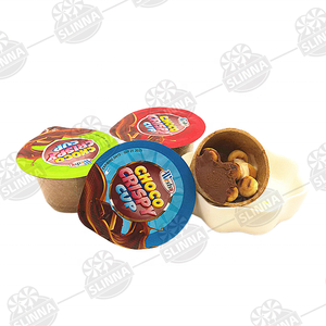 Hot Selling Halal Choco Crispy Cup <strong>Mini</strong> Chocolate Jam Biscuits Fruity Nut Candy Sweet Crisps <strong>Jar</strong>/Packaging Slinna Brand - Product Image 1