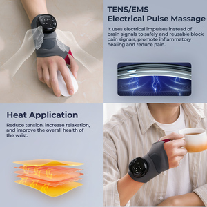 Masajeador de Mano Eléctrico Recargable Inalámbrico, Banda de Soporte para Muñeca y Pulgar para Alivio del <span class=keywords><strong>Dolor</strong></span> por Tenosinovitis, Temporizador de 20 Minutos - Product Image 4