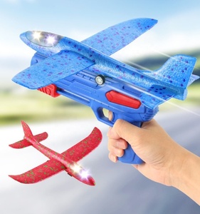 Hot bán trẻ em ngoài trời bay máy bay Launcher Gun LED bọt tàu lượn máy bay đồ chơi với catapult làm bằng nhựa bền - Product Image 3