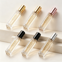 Flacon vaporisateur de parfum de luxe personnalisé avec logo doré, 10 ml, en verre transparent, pour voyage, testeurs de parfum, emballage en gros