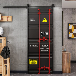 Cửa Trượt Trang Trí Quán Bar Tùy Chỉnh Cửa Trượt Đồ Trang Trí Nhà Cửa Tự Làm Cửa Trượt Thiết Kế Cửa Xếp Chồng Phong Cách Công Nghiệp - Product Image 3