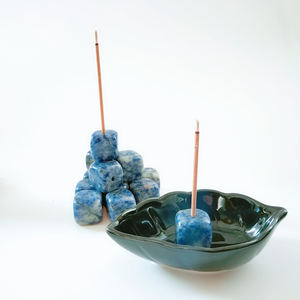 2023 pierre précieuse de <span class=keywords><strong>mercure</strong></span> en ligne Blue spot jasper porte-encens avec cloche - Product Image 5